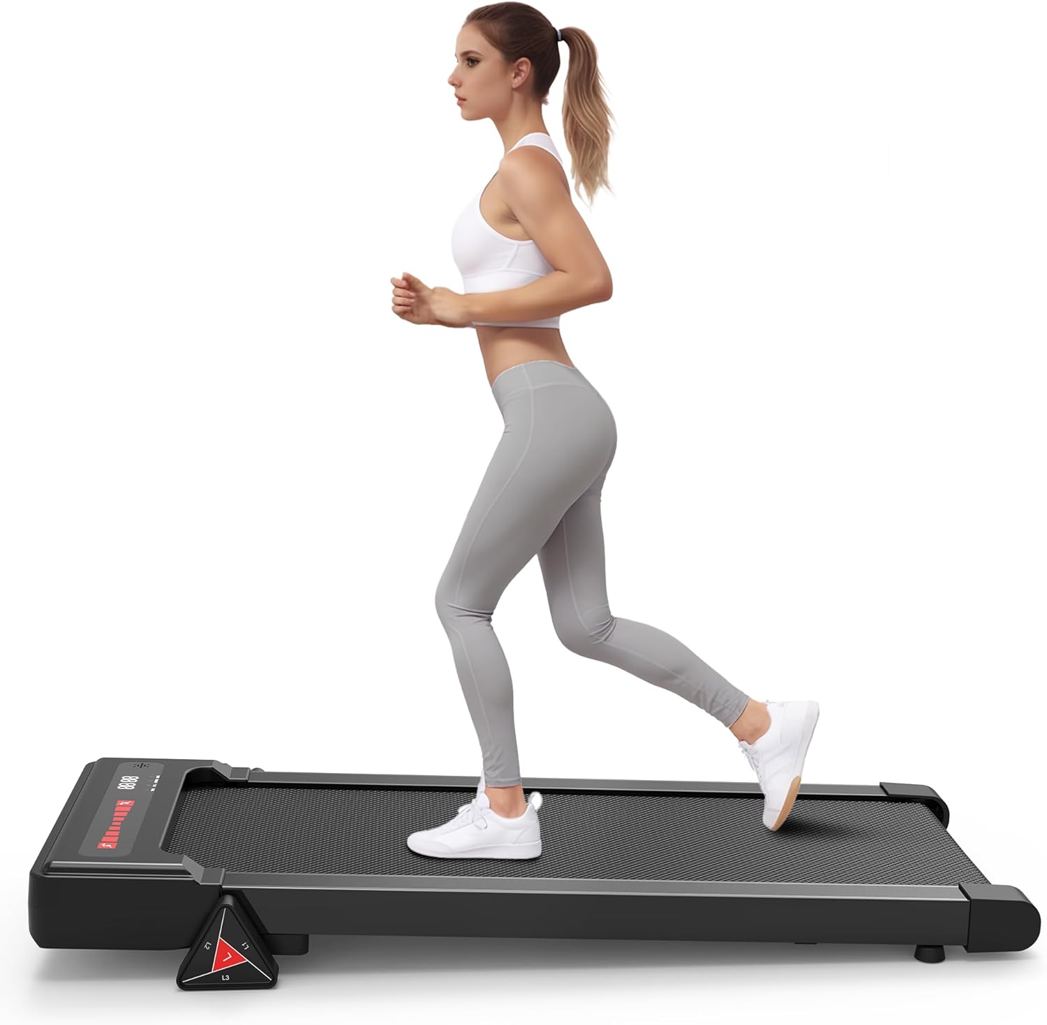 Portable Incline Walking Pad: Shock Absorption, Remote Control - LIVIVOX