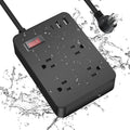 Outdoor Power Strip Weatherproof with USB C - 4 Outlets, 20W Fast