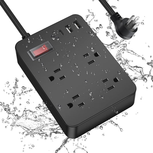Outdoor Power Strip Weatherproof with Fast Charging USB Ports