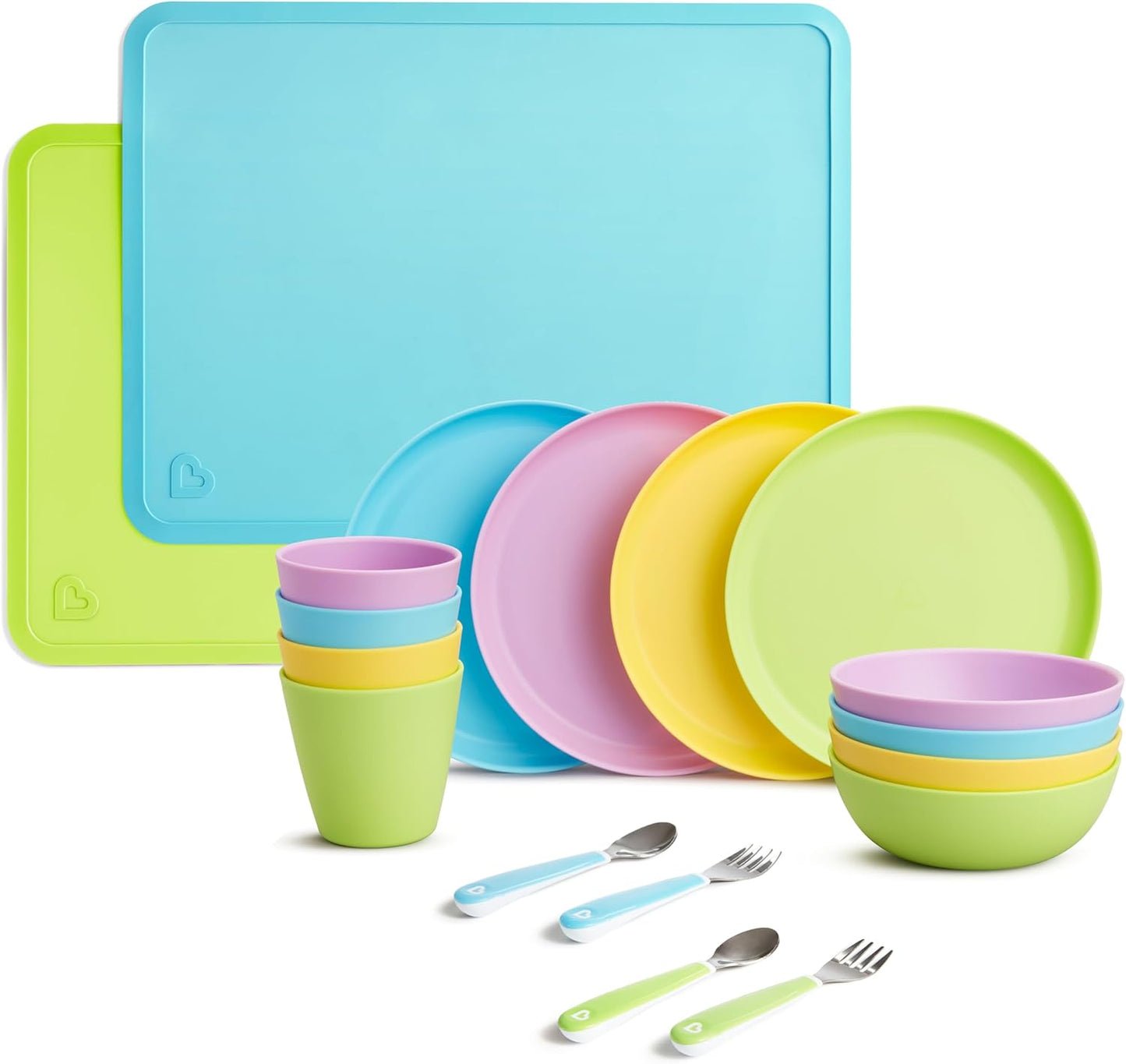Munchkin Toddler Dining Set: Plates, Bowls, Cups, Utensils