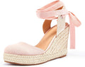 FISACE Womens Espadrille Heel Platform Wedge Sandals - Slimming