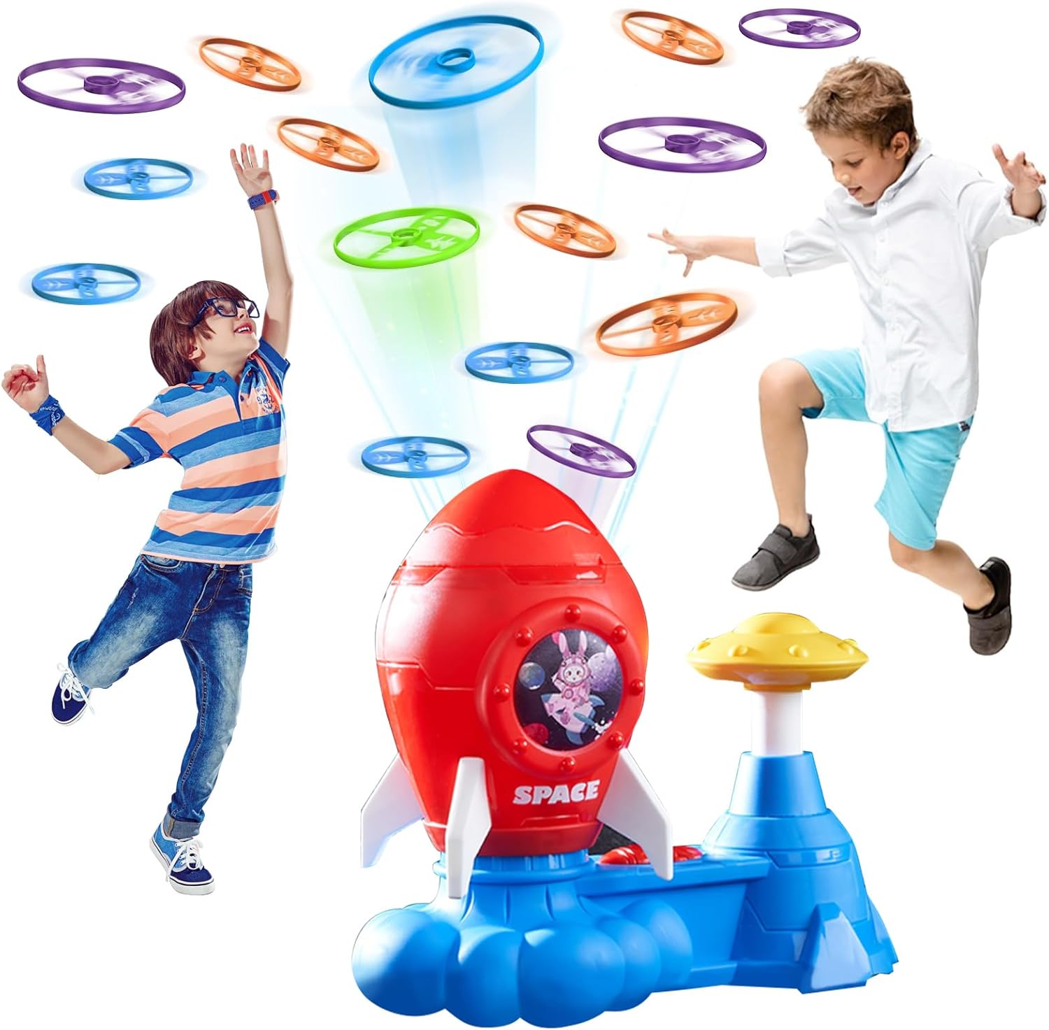 Flying Disc Rocket Launcher: Fun Butterfly Chasing Game for Kids 3-8!