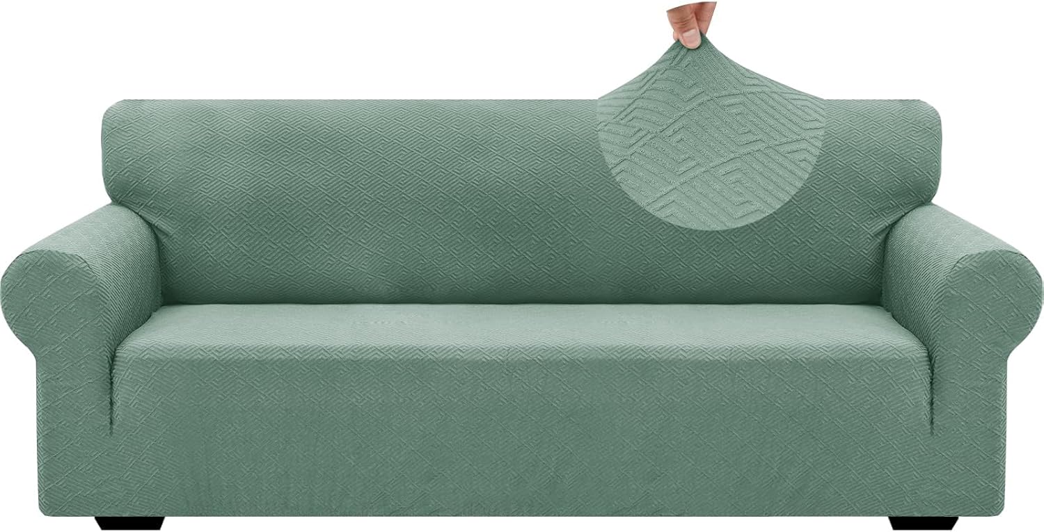 High Stretch Jacquard Couch Covers for 3 Cushion Sofa Protection