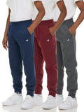 New Balance Boys Fleece Jogger 3 Pack - Soft Cotton Blend Value
