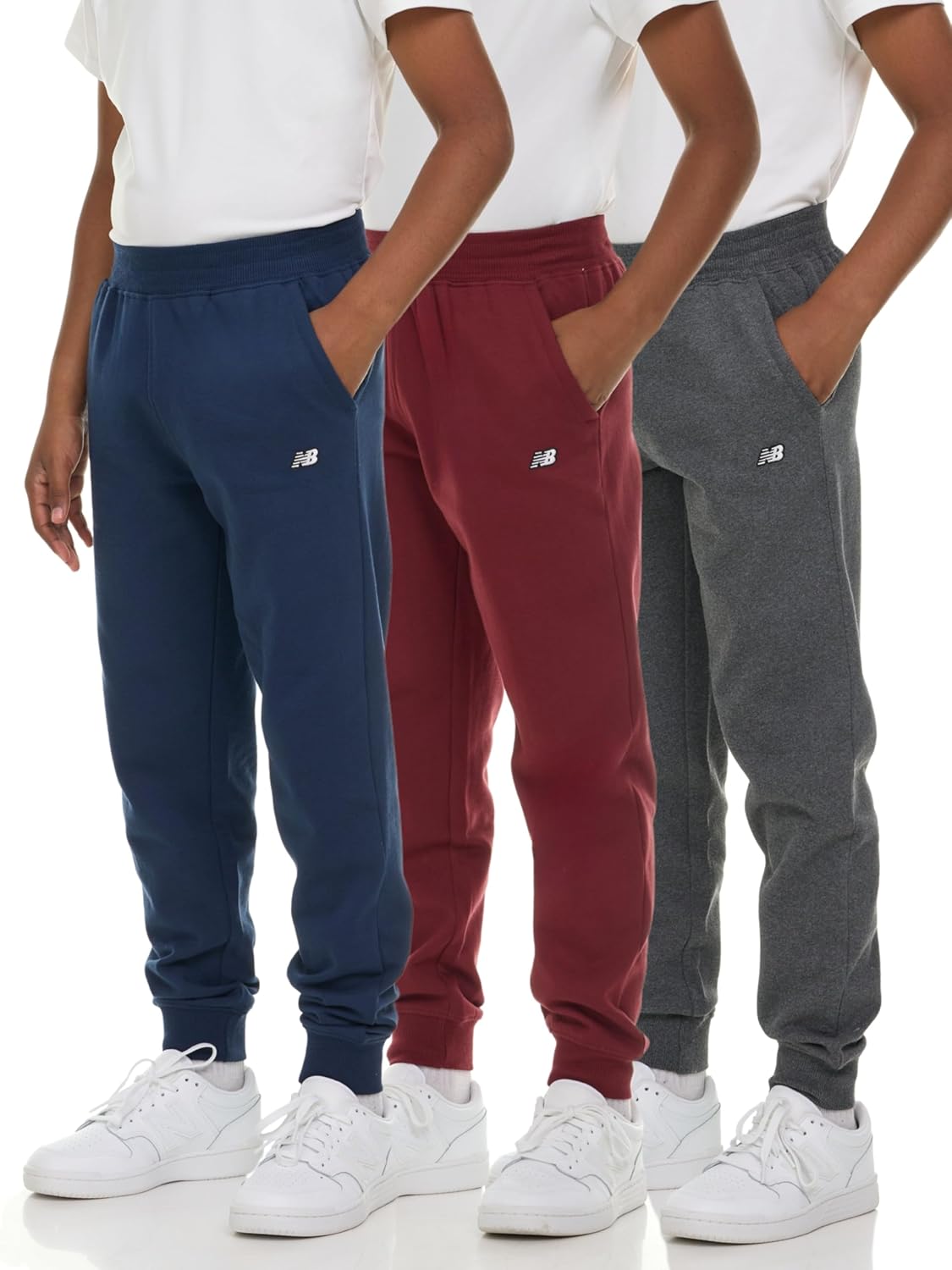 New Balance Boys Fleece Jogger 3 Pack for Active Kids
