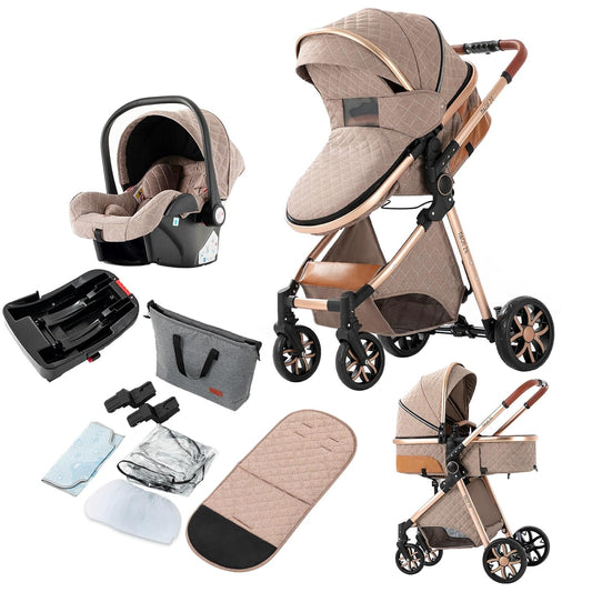 3 in 1 Baby Travel System - Reversible Luxury Stroller for Toddlers