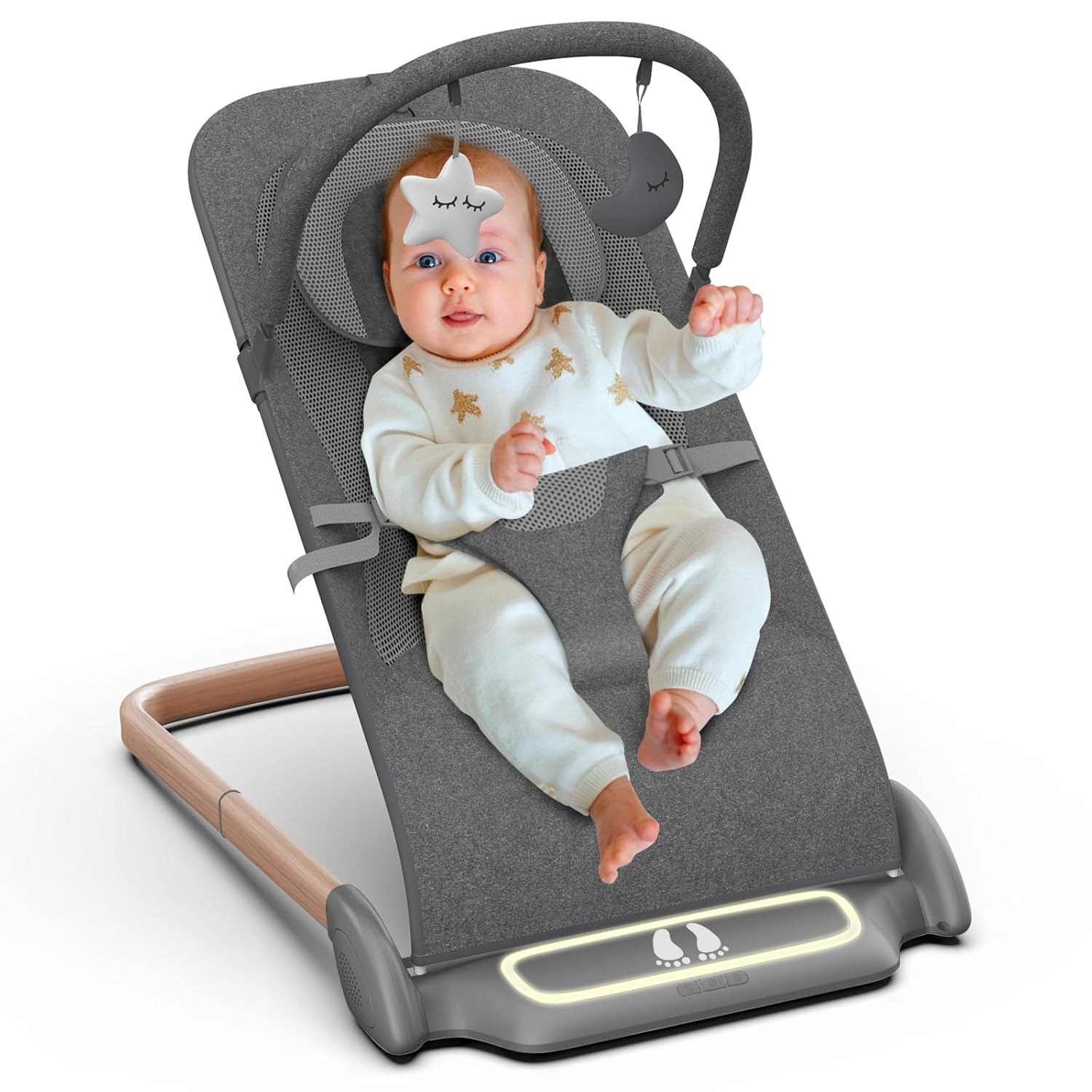 Portable Vibrate Baby Bouncer with Music & Toys
