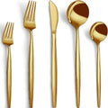 CEKEE Gold Silverware Set 40 Piece Flatware for 8 - Satin Finish