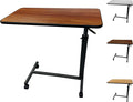 ProHeal Overbed Table with Wheels and Adjustable Height - Cherry