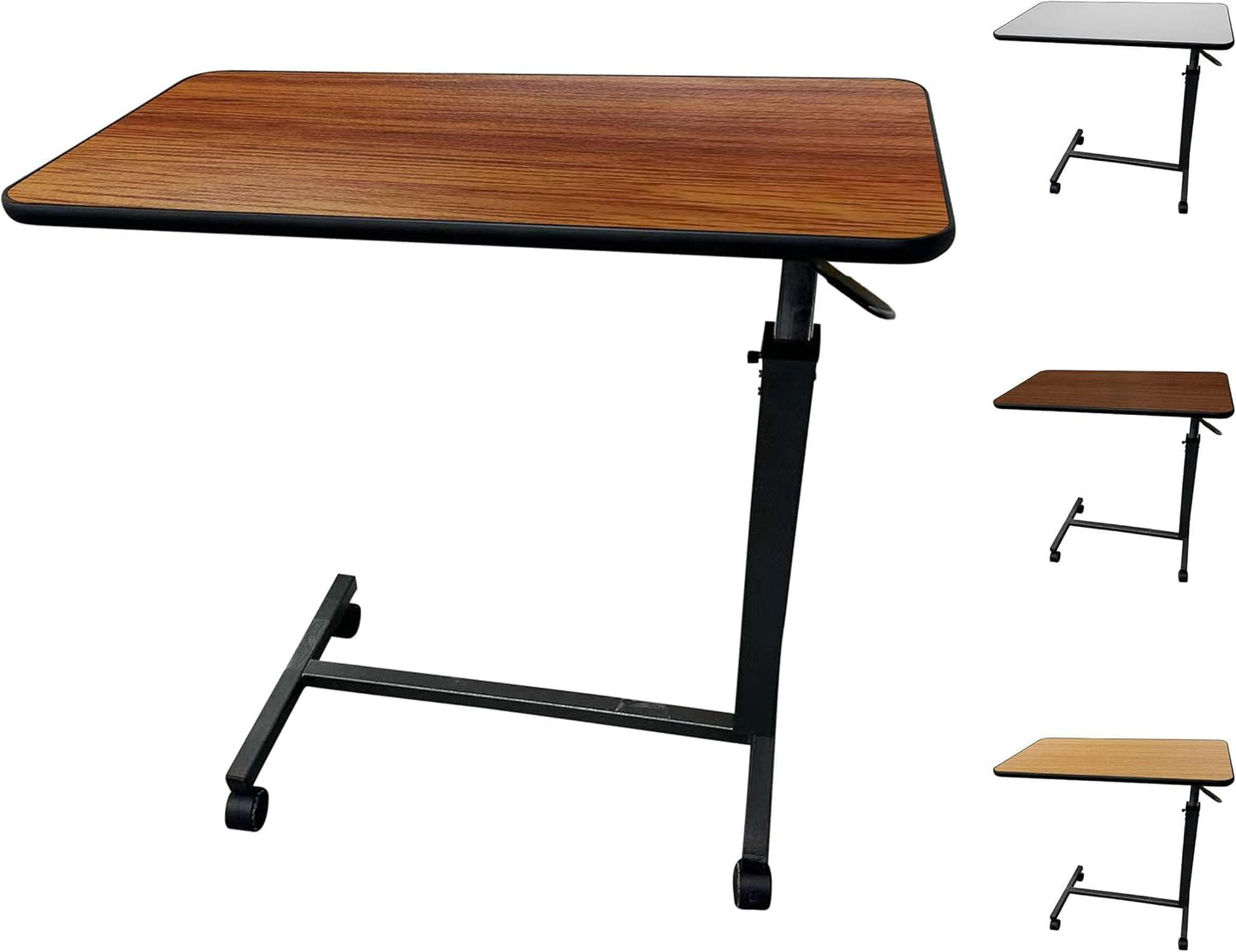 ProHeal Adjustable Overbed Table with Wheels for Home Use