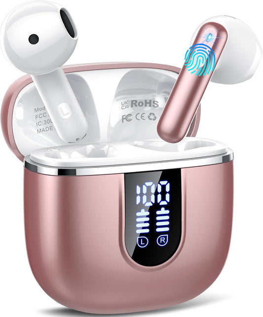 40H Wireless HiFi Earbuds with 4 Noise-Cancelling Mics