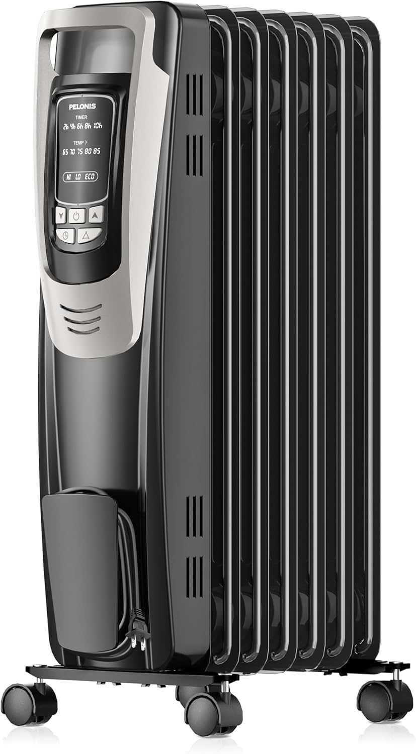 PELONIS Oil-Filled Radiator Heater: Quiet & Powerful