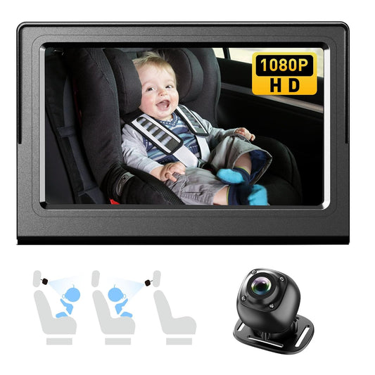 HD Night Vision Baby Car Camera - 360 Rotation Monitor