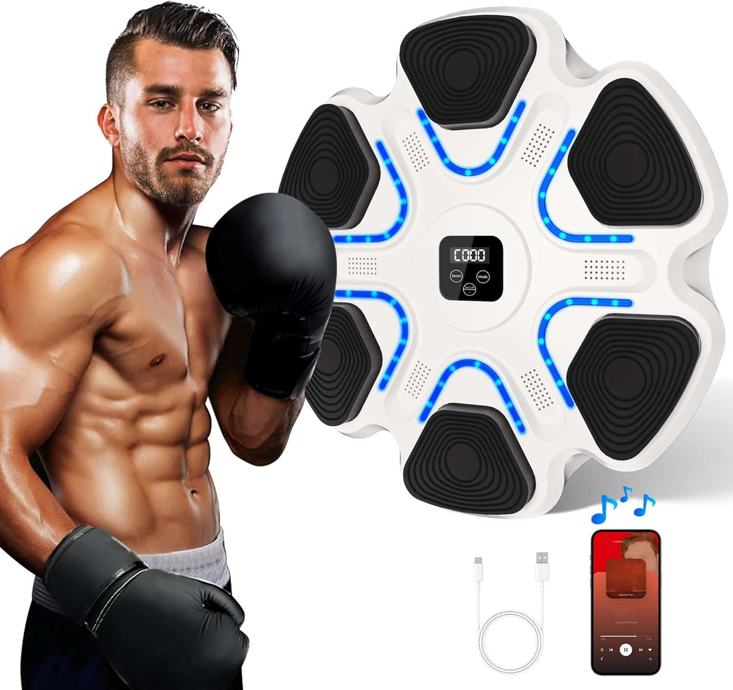 FICTOR Music Boxing Machine - Home Fitness Bliss!