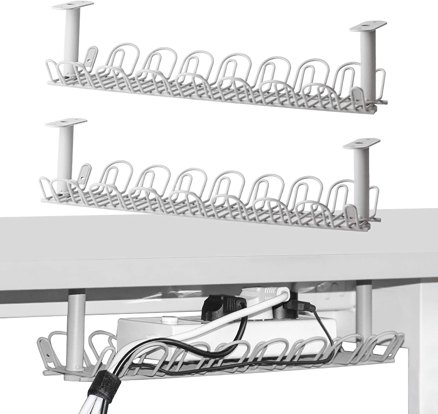 Baskiss Cable Management Tray: Tidy Wires Under Desk