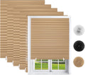 Changshade 6 Pack Temporary Window Blinds - Cut to Size Pleated Shades