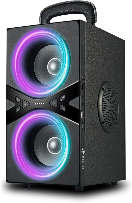 YIER TWS Bluetooth Speaker: 100dB Loud Stereo Sound for Epic Parties