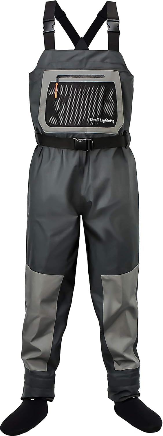 Dark Lightning Breathable Insulated Chest Waders for All Seasons