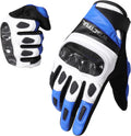 Goatskin Leather Carbon Knuckle Motorcycle Gloves - Protection