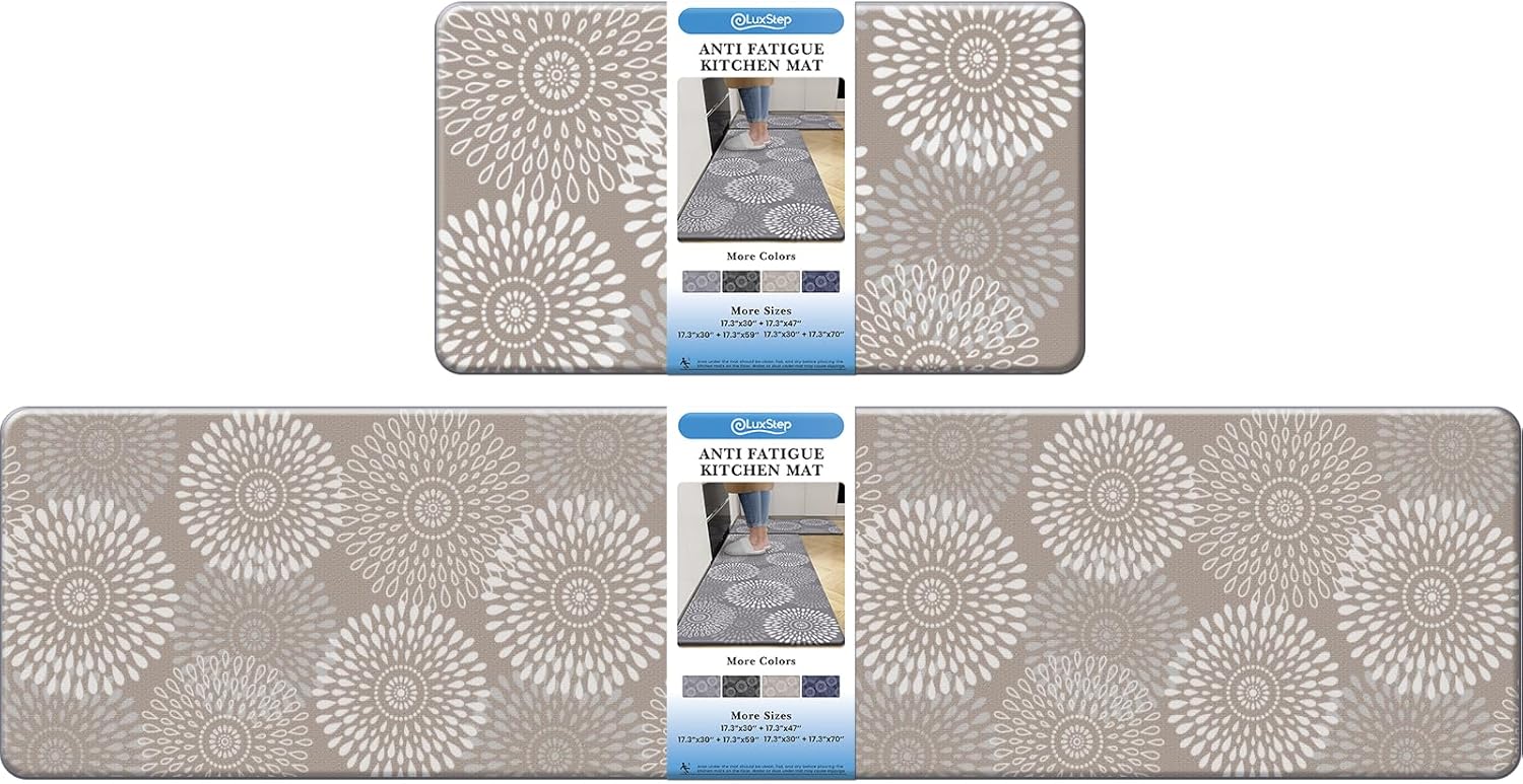 LuxStep Anti-Fatigue Kitchen Mats for Comfort and Safety