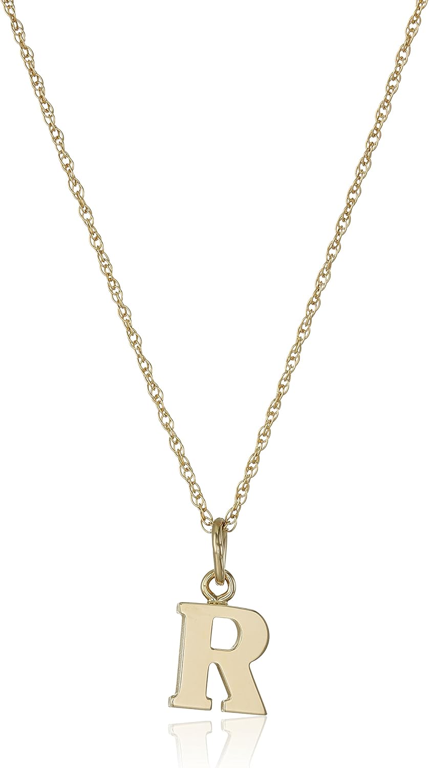 14k Gold-Filled Letter Charm Pendant Necklace for Elegant Style