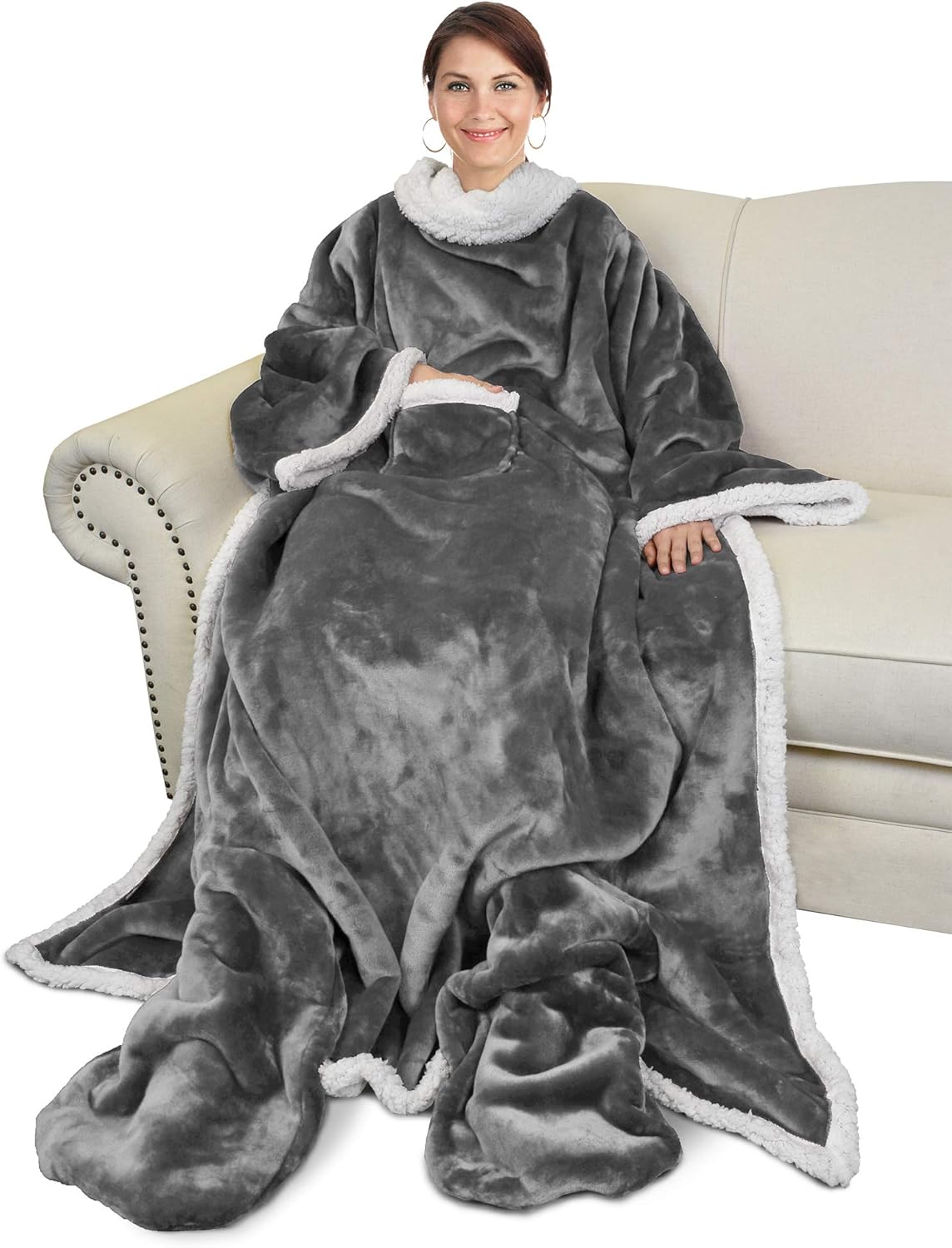 Catalonia Sherpa Blanket Robe for Ultimate Comfort
