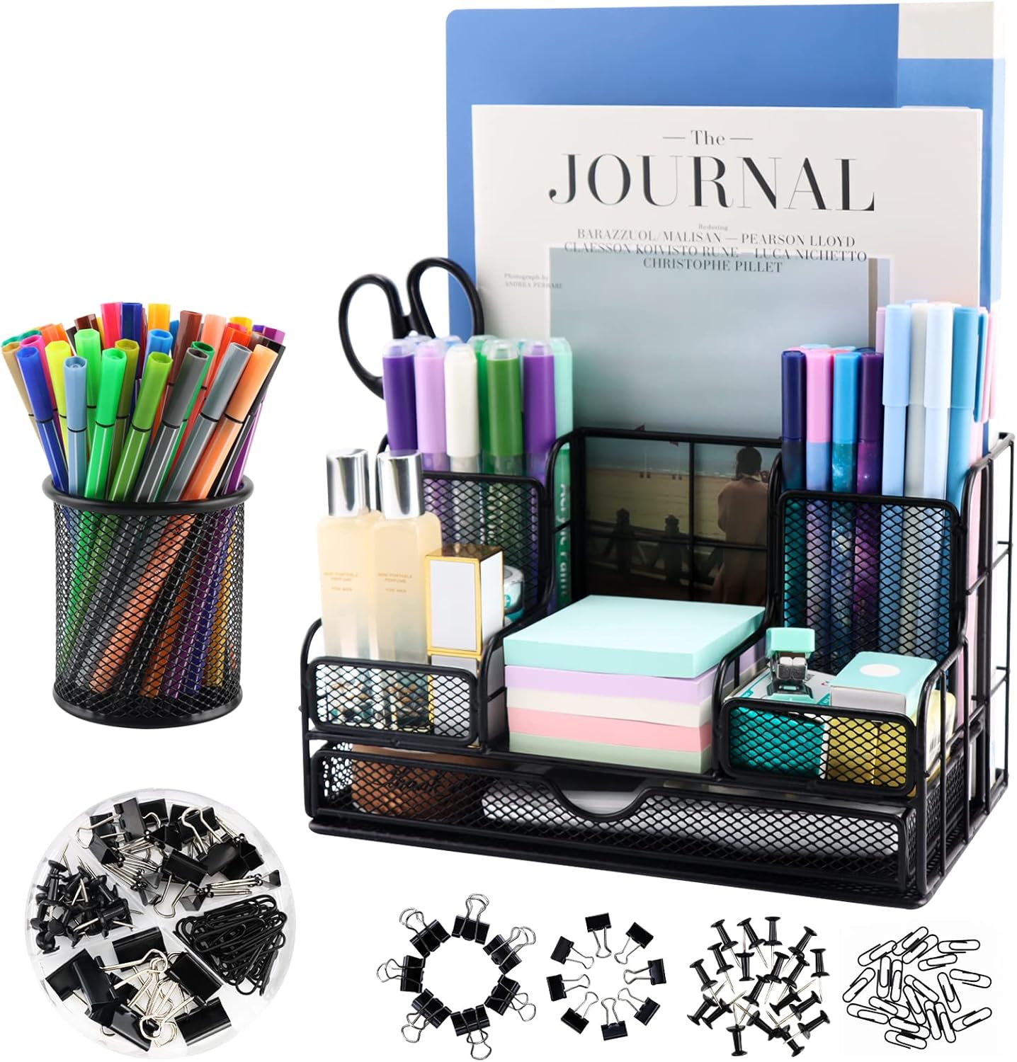 7 Compartment Desk Caddy Set - Keep Your Office Tidy!