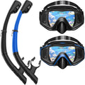 Snorkeling Gear for Adults Dry Top Mask Set 2 Pack - Clear View