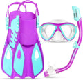 Snorkeling Gear for Kids Ages 5-15 with Fins and Mask Set