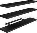 Floating Shelves for Wall 3-Pack - Sleek Space-Saving Shelving