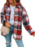 Hooded Plaid Flannel Shacket Jacket - Cozy Layering Shirt
