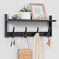 Tatub 20 in Rustic Coat Rack Wall Mount with Shelf - Heavy Duty