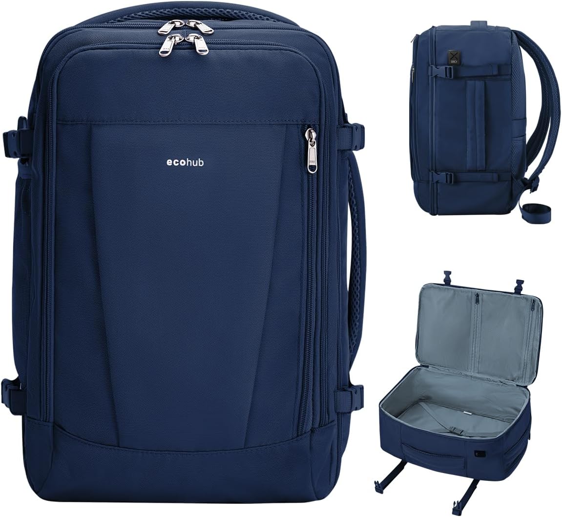 ECOHUB 17 Travel Backpack with USB Port & Luggage Sleeve