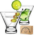 Hand Blown Crystal Martini Glasses - Set of 2