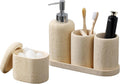 Bathroom Accessories Set 5PCS - Modern Resin Vanity Organizer