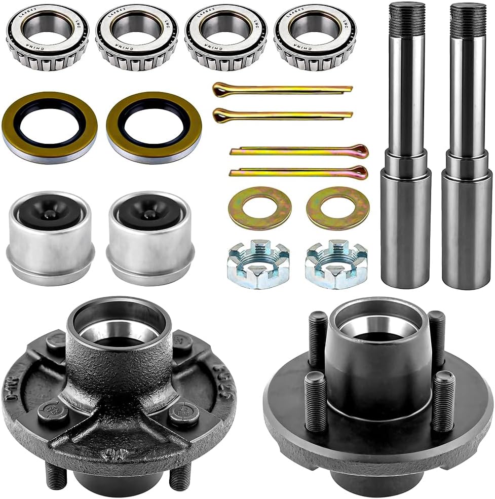 Trailer Idler Hub Kit 2000 lbs with 4 on 4in Trailer Hub