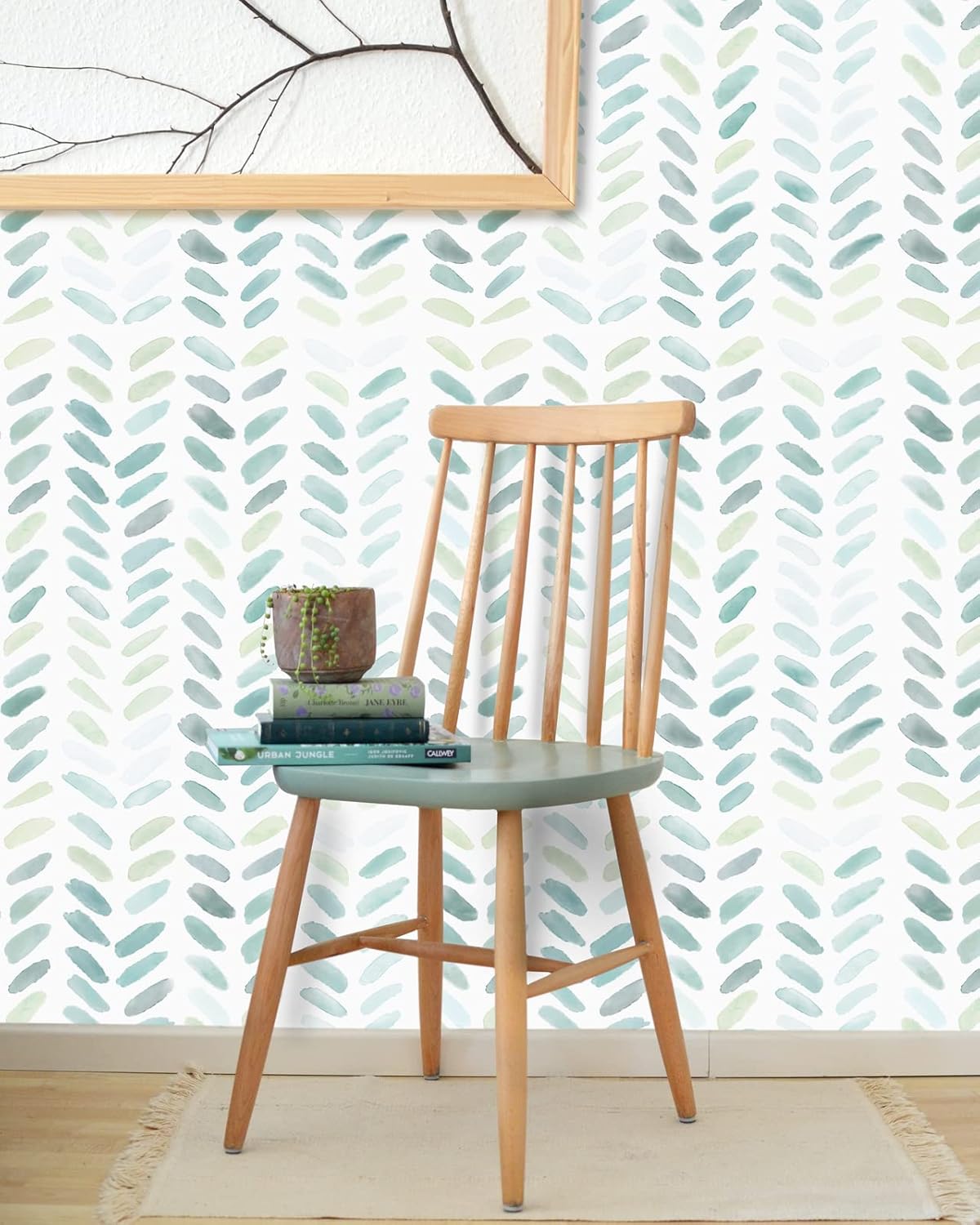 Sevalo Green and White Wallpaper for a Boho Home Makeover