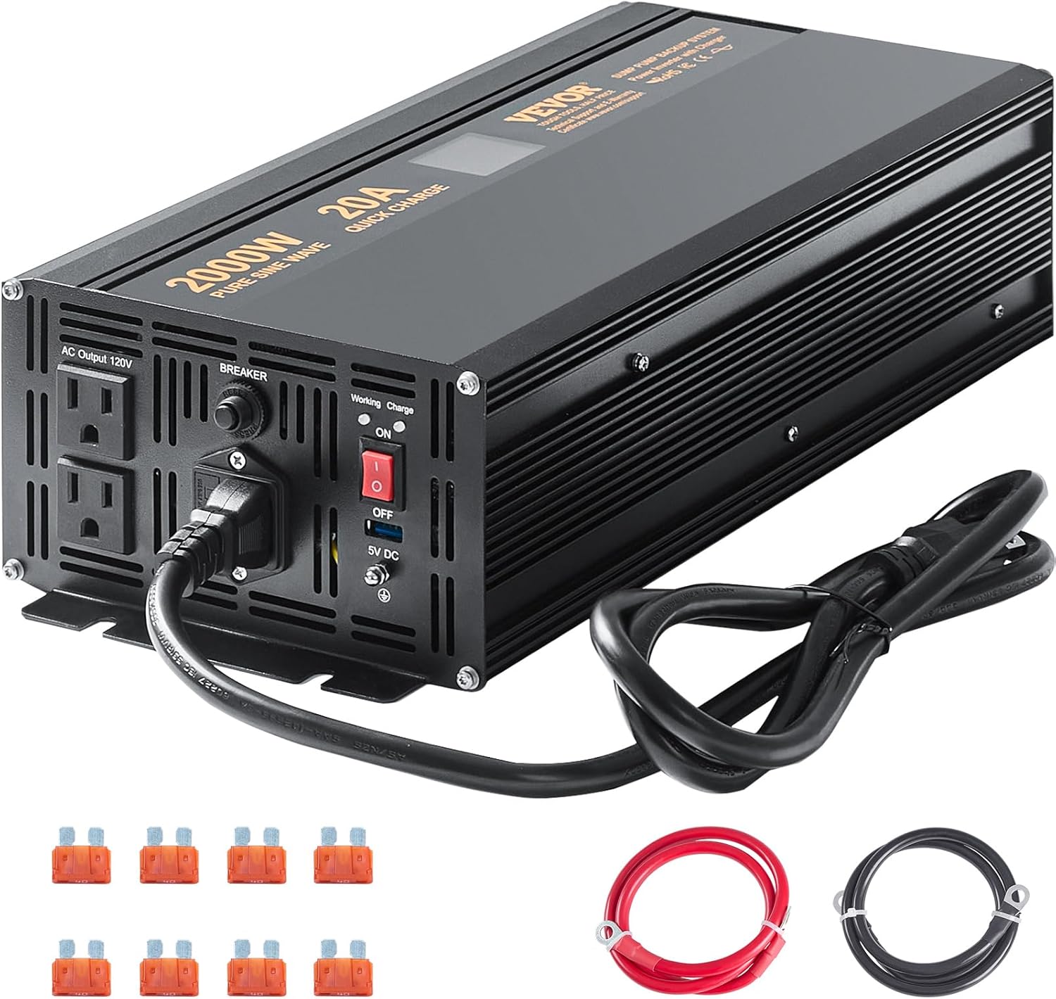 VEVOR 2000W Sump Pump Battery Backup for Emergencies & Power Failures
