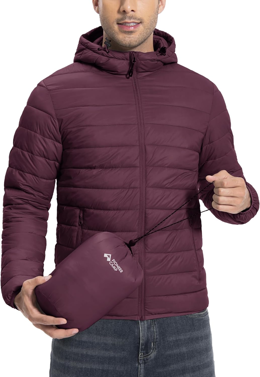 Pioneer Camp Mens Lightweight Packable Puffer Jacket for Winter
