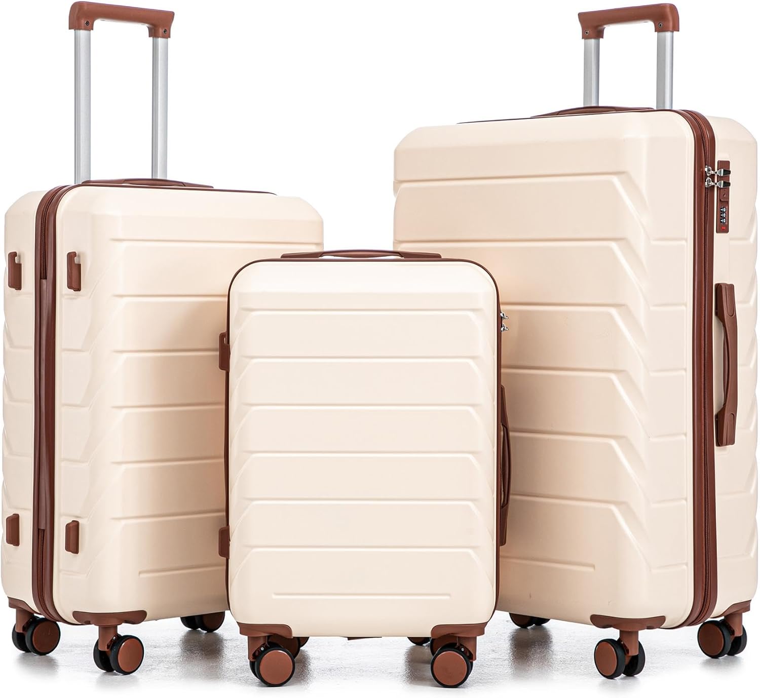 Merax Luggage Sets 3 Piece Hardside Spinner Suitcase with Lock
