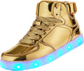 Kids LED Light Up Shoes High Top Sneakers - USB Rechargeable Fun