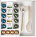 White Bamboo Tea Bag and Coffee Pod Drawer Organizer 9.7-17 in