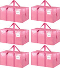 6 Pack Extra Heavy Duty Large Moving Bags with Strong Zipper - Durable