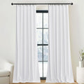 NICETOWN White Velvet Curtains 90 in 2-Panel Set - Thermal Sound