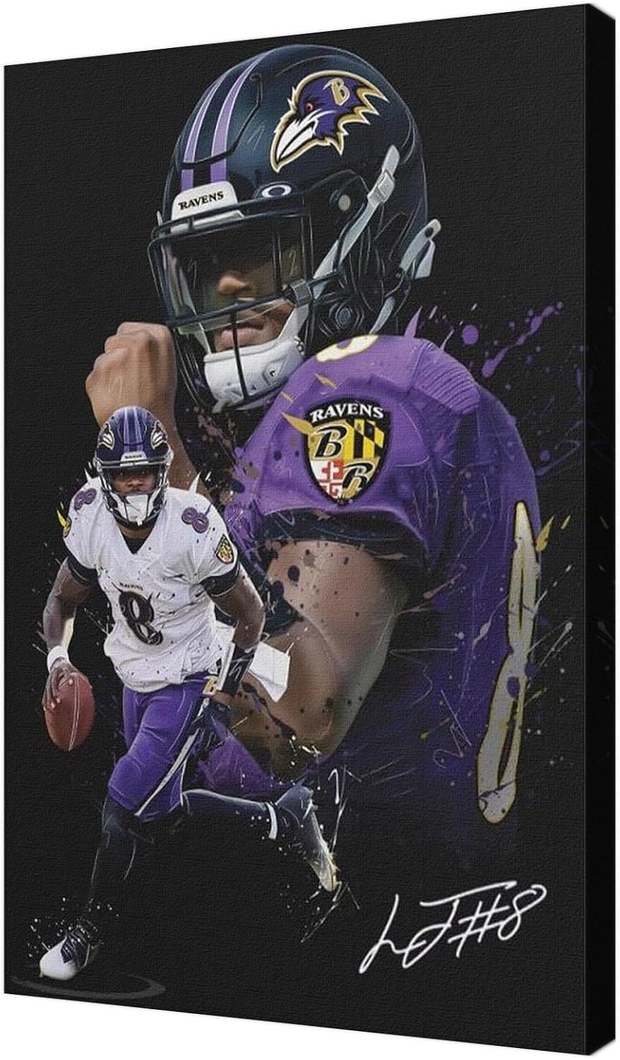 Lamar Jackson American Football Poster for Kids and Teens