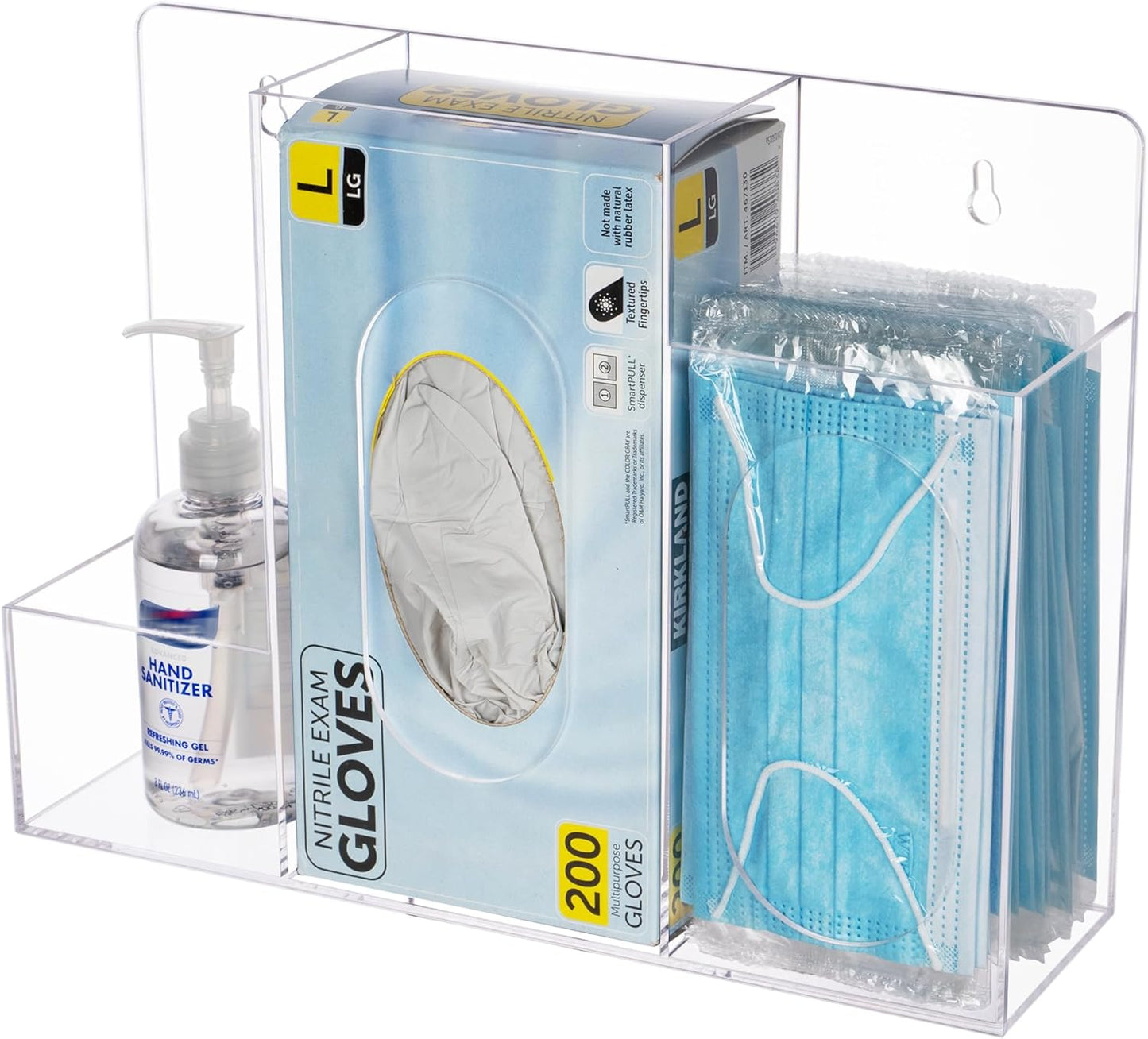 Acrylic Hygiene Dispenser Station for Masks, Gloves, Sanitizer