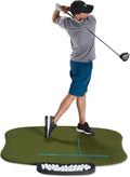 Fiberbuilt Golf Hourglass Mat - Premium Turf for Precision Practice