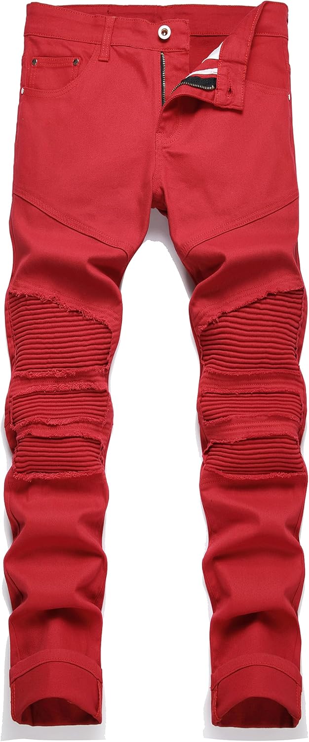 RXXKKK Men's Classic Zipper Biker Regular Fit Flex Jean Review