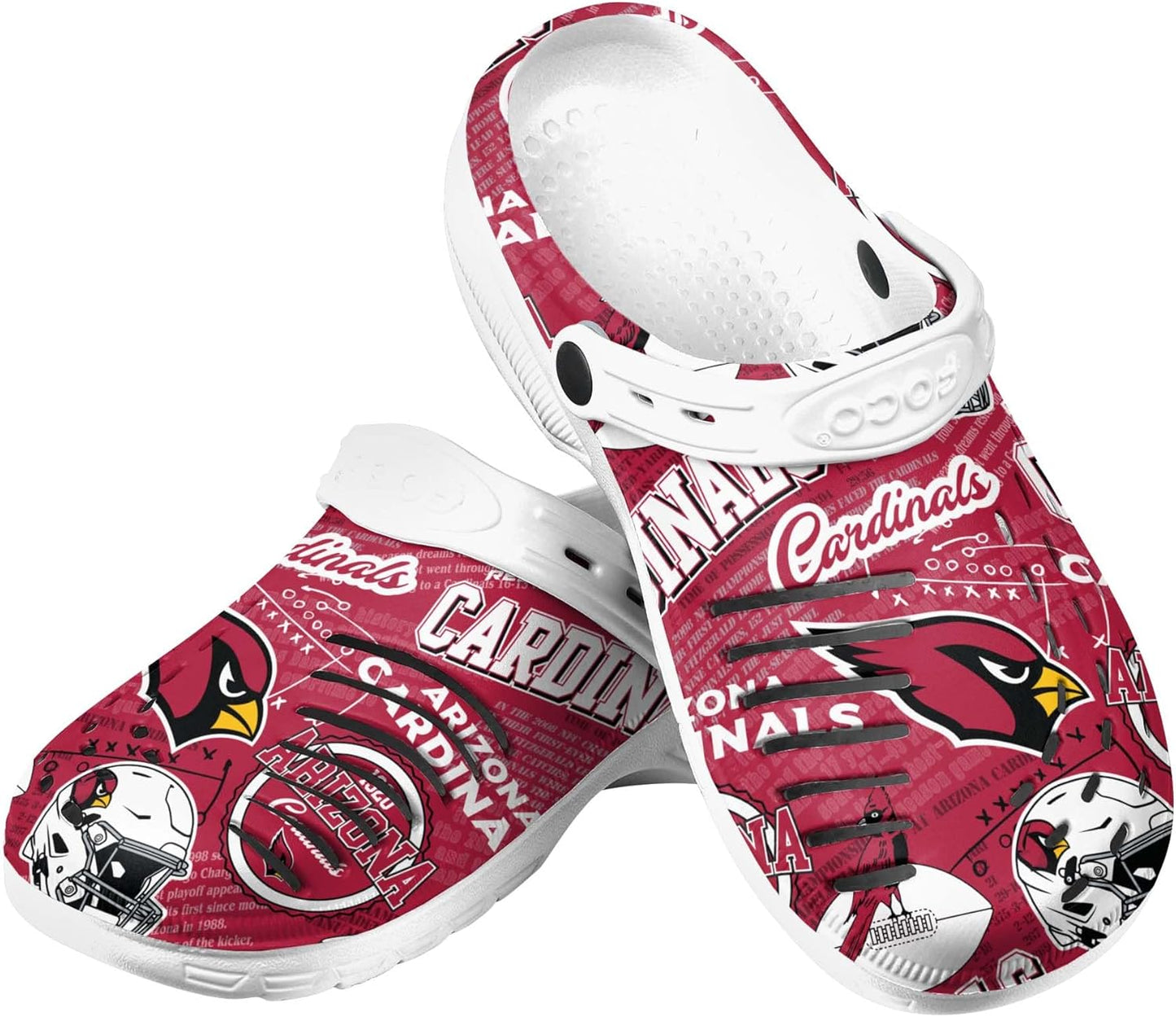 FOCO Men's NFL Team Logo Historic Print Garden Sandals Shoes