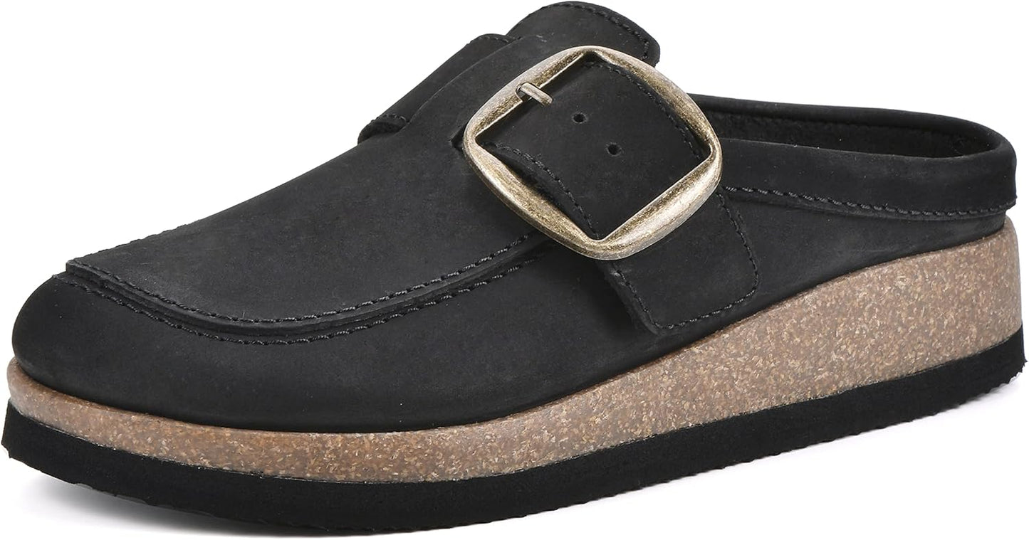 WHITE MOUNTAIN Women's Bueno Mule with Oversize Buckle Design